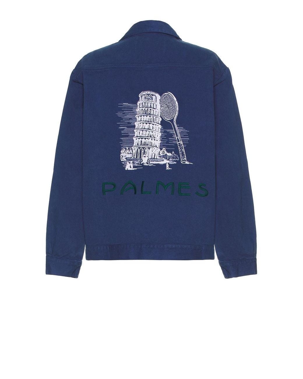 Palmes Blue Zip Jacket for men