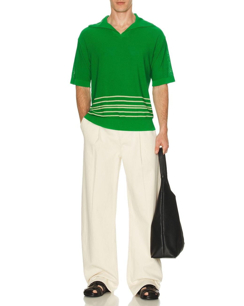 Bode Green Bentgrass Boxy Polo for men