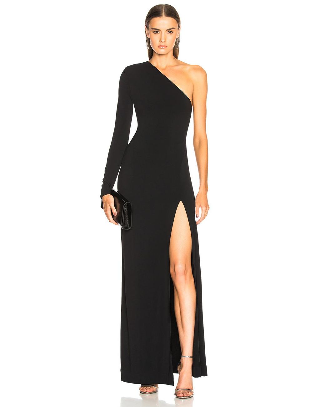 Redemption One Shoulder Long Dress in Black | Lyst