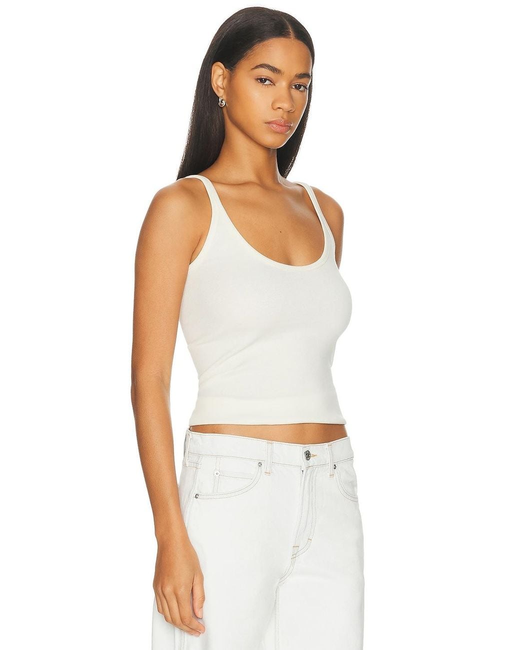 GRLFRND White U-Neck Tank