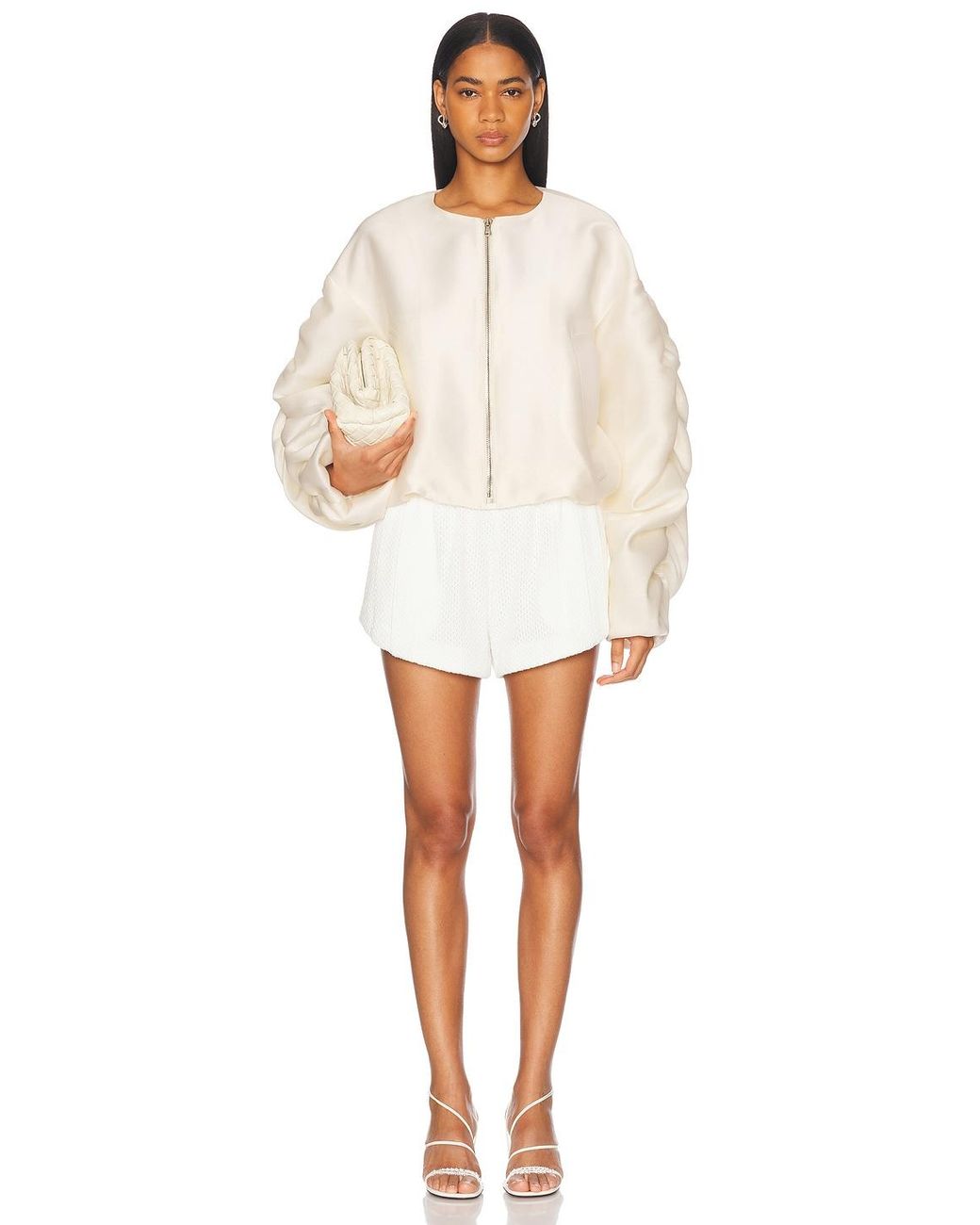 Only Child White Bevy Track Short