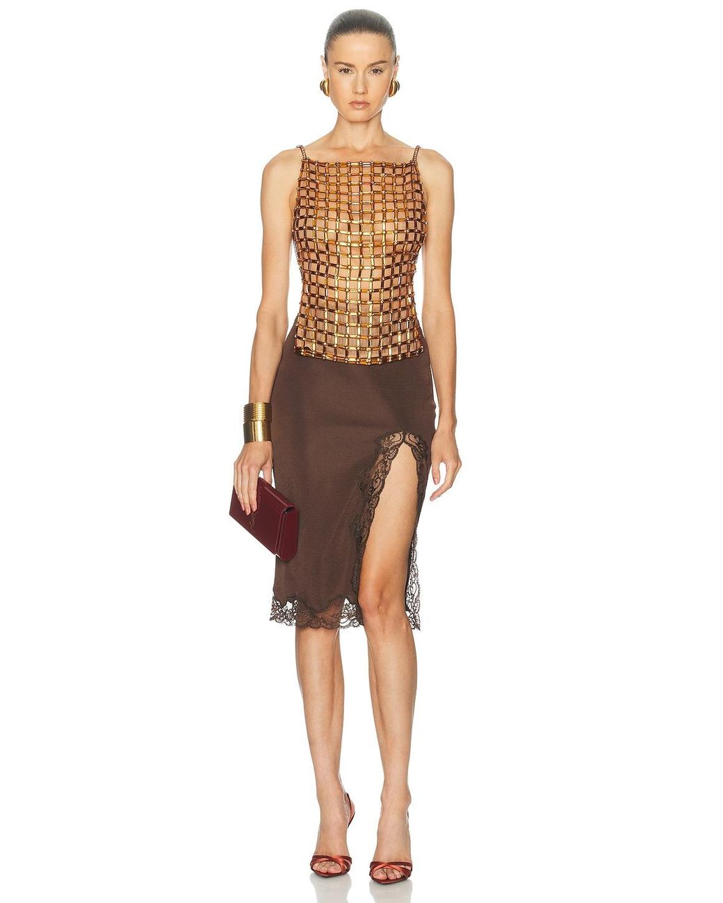 MAY MASHIAH Brown Noa Top