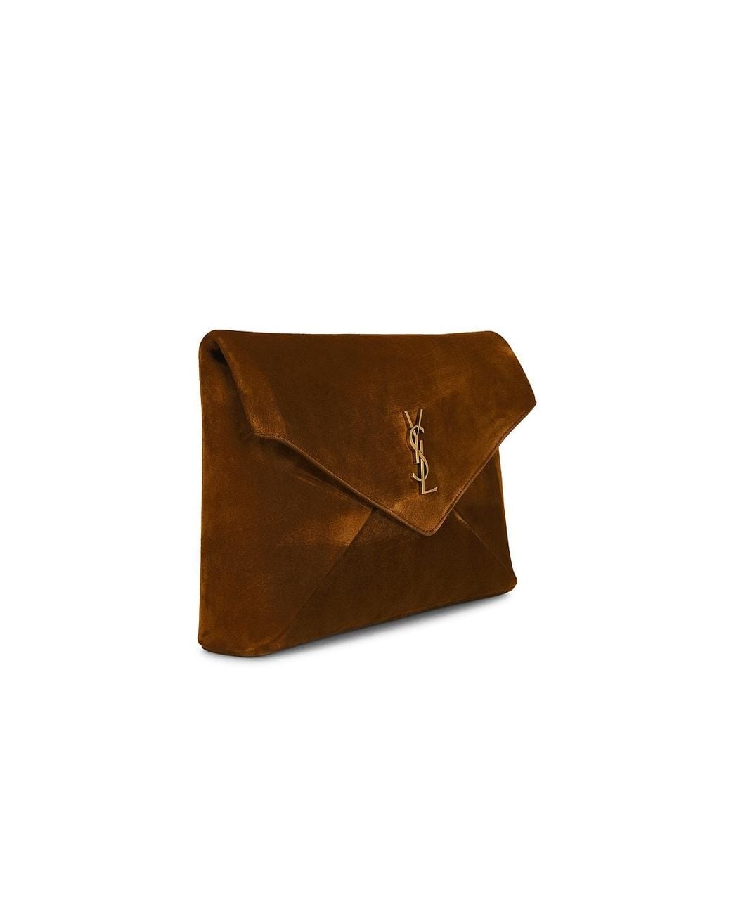 Saint Laurent Brown Large Envelope Pouch