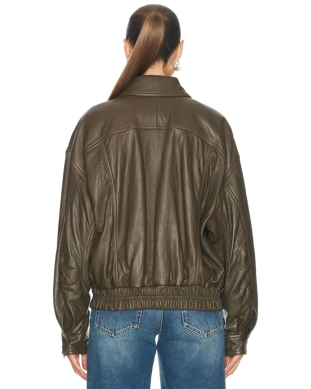 Saint Laurent Brown Leather Jacket