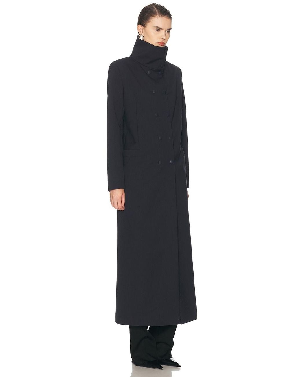 SEV Black Technical Tailored Trench Coat