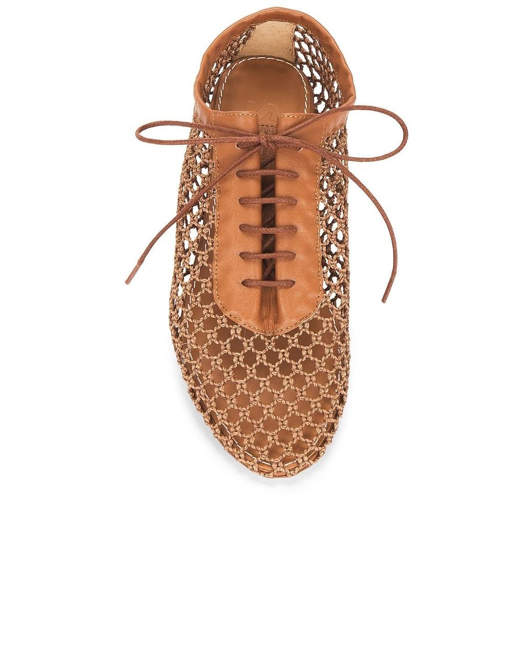 Staud Brown Kit Lace Up Flat