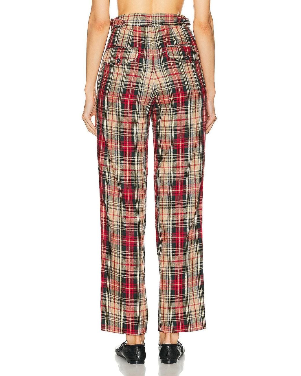 Bode Red Truro Plaid Trouscer
