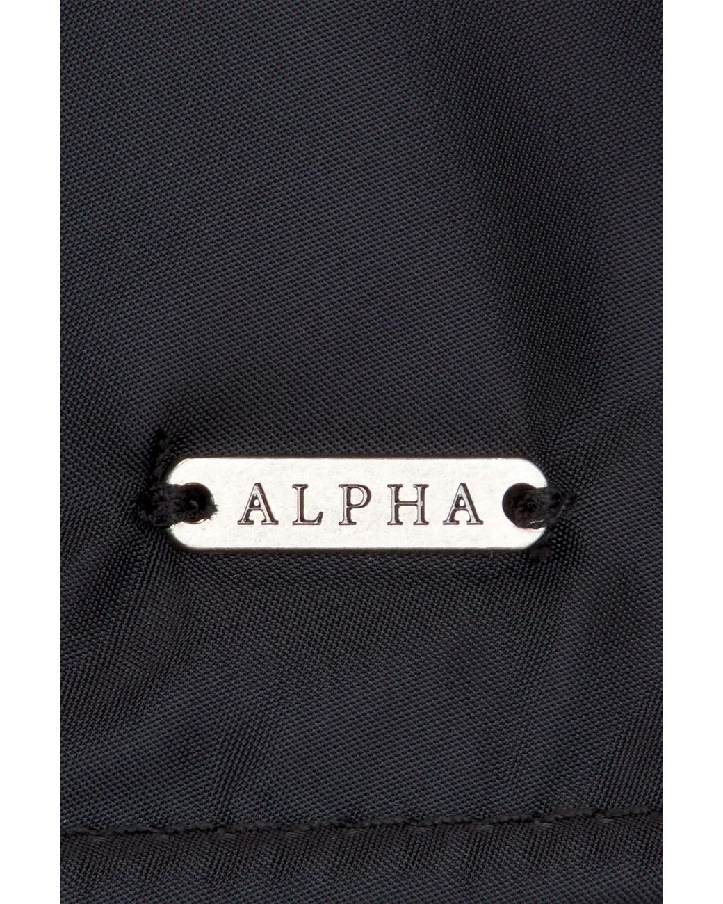 Alpha Industries Black Nylon Backpack for men