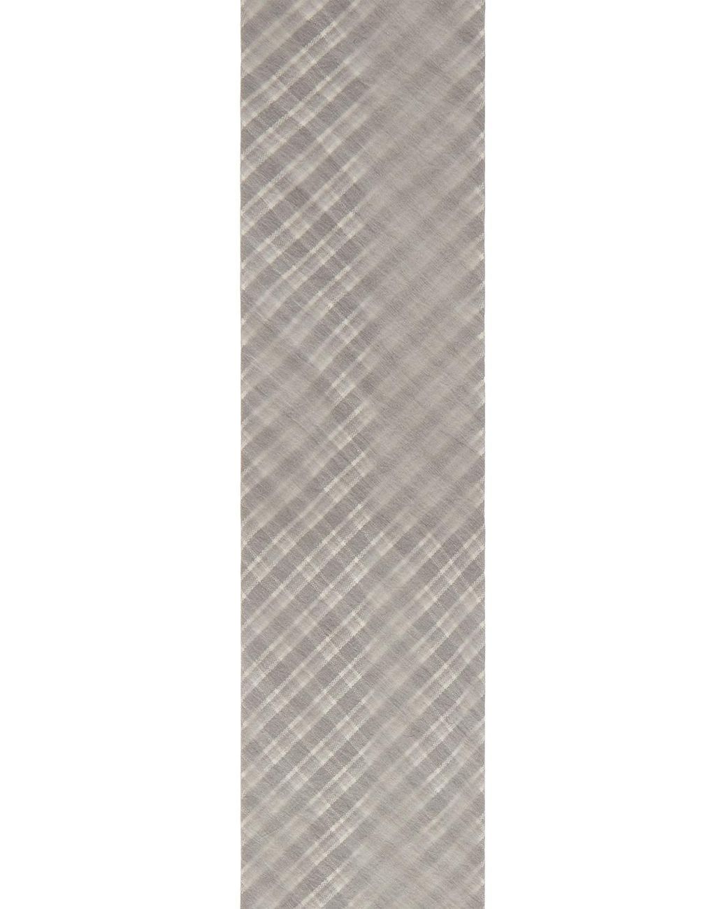 we11done White Check 2 Layered Tie for men