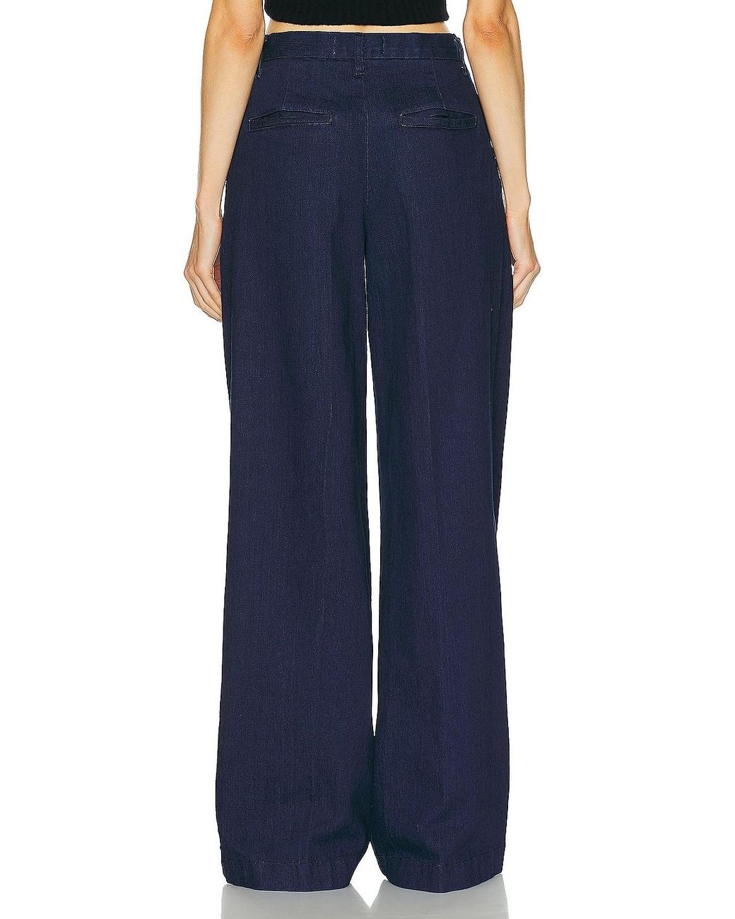 SPRWMN Blue Pleated Trouser Jeans
