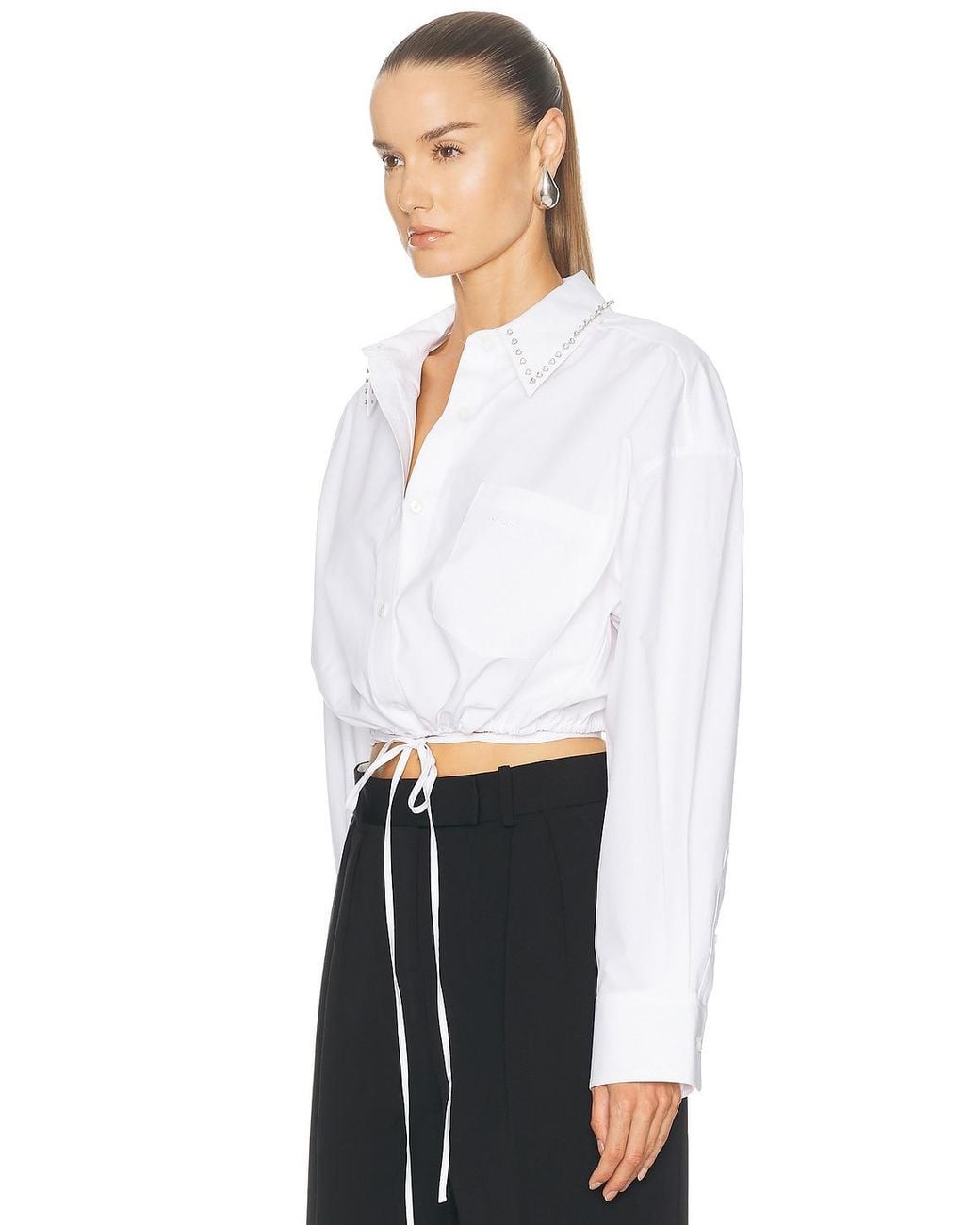Alexander Wang White Wrap Shirt