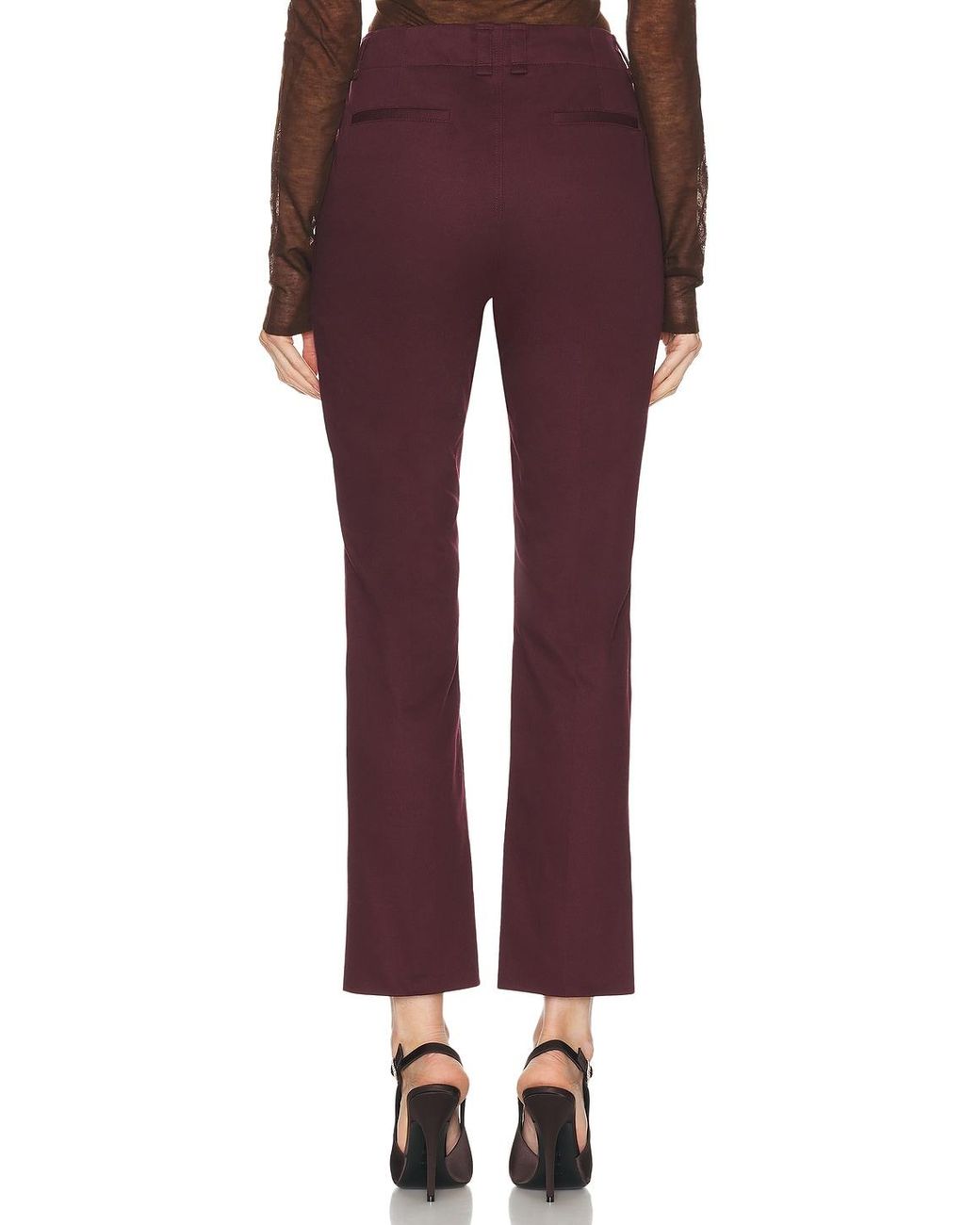 Saint Laurent Red Bootcut Pant