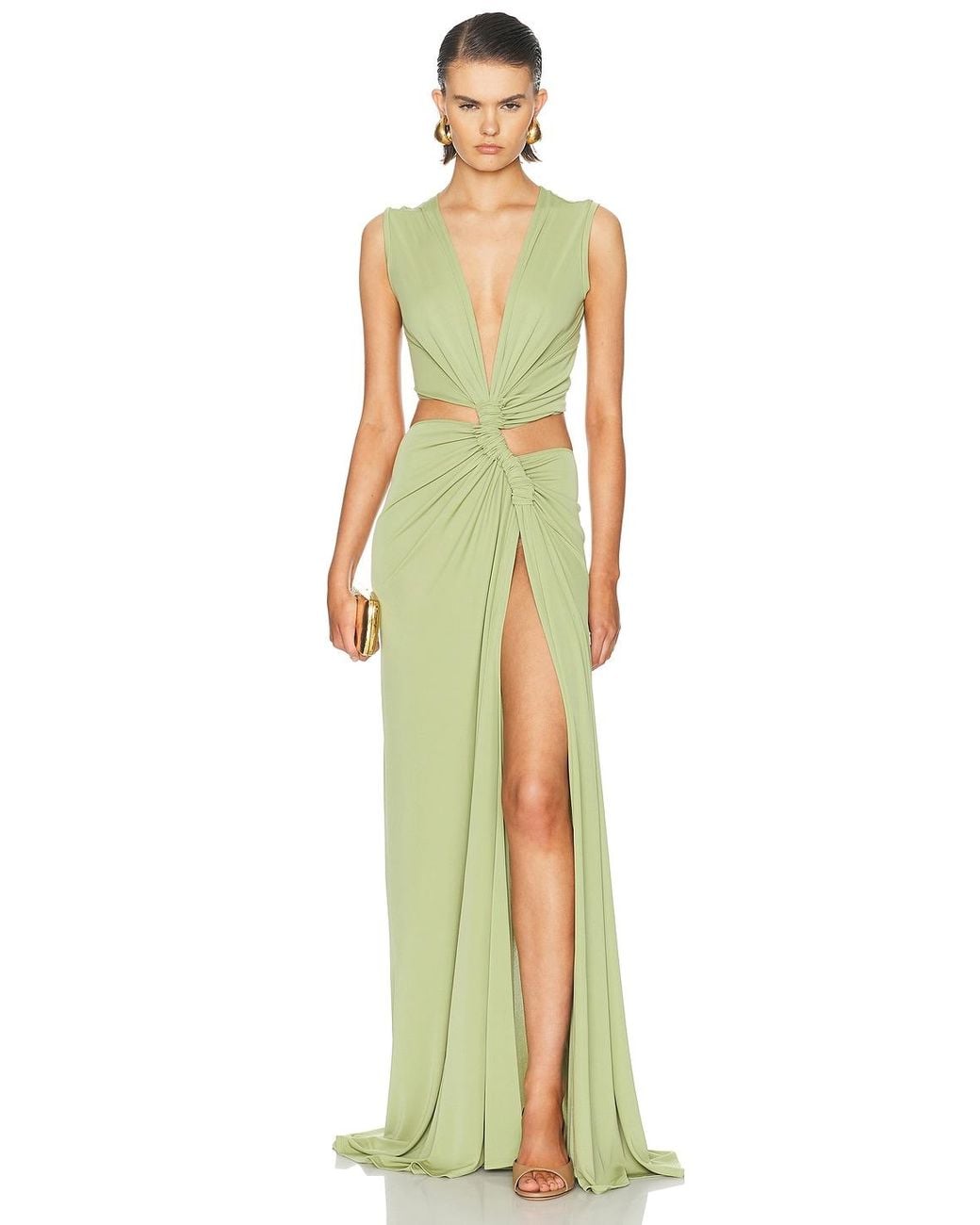 Sid Neigum Metallic Triple Loop Knit Dress