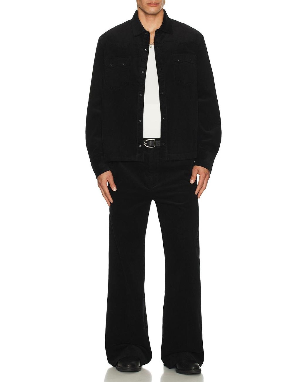 MIDNIGHT RODEO Black Western Trouser for men