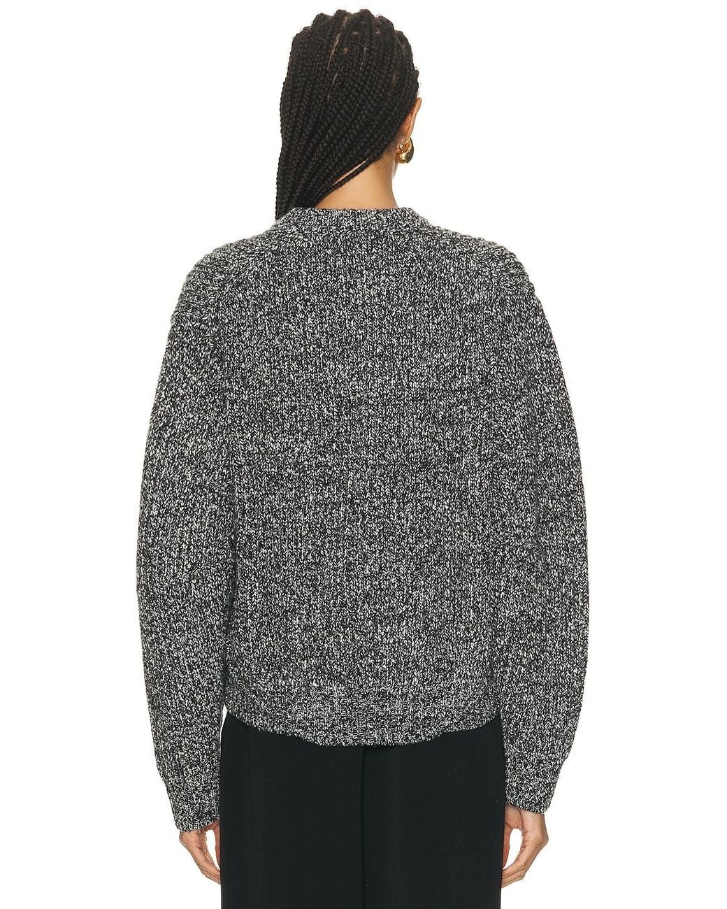 Helmut Lang Gray Marled Zip Up Sweater