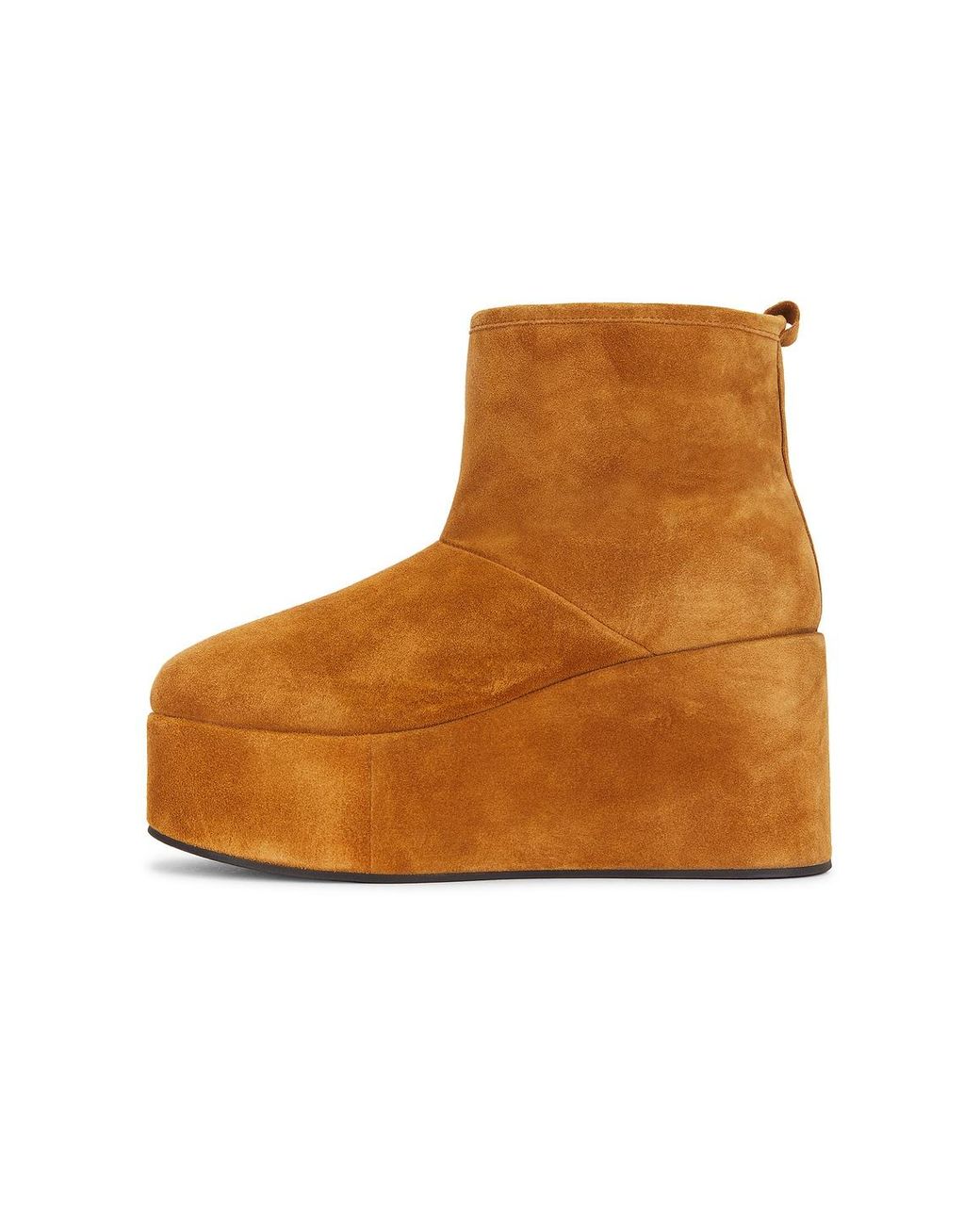 Coperni Brown Shearling Wedge Boot