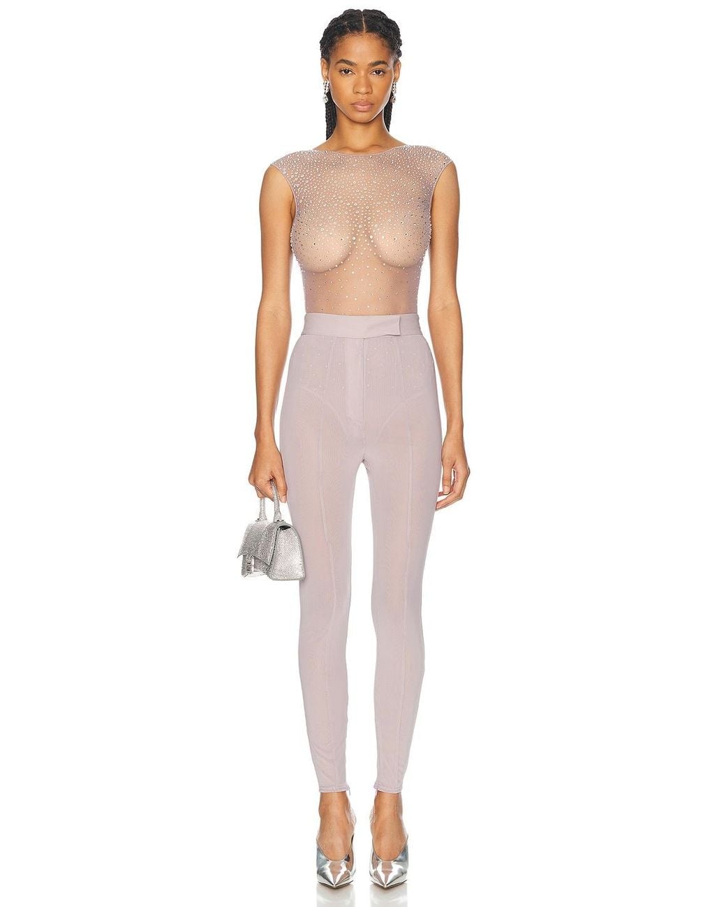 Alex Perry Pink Power Mesh Legging