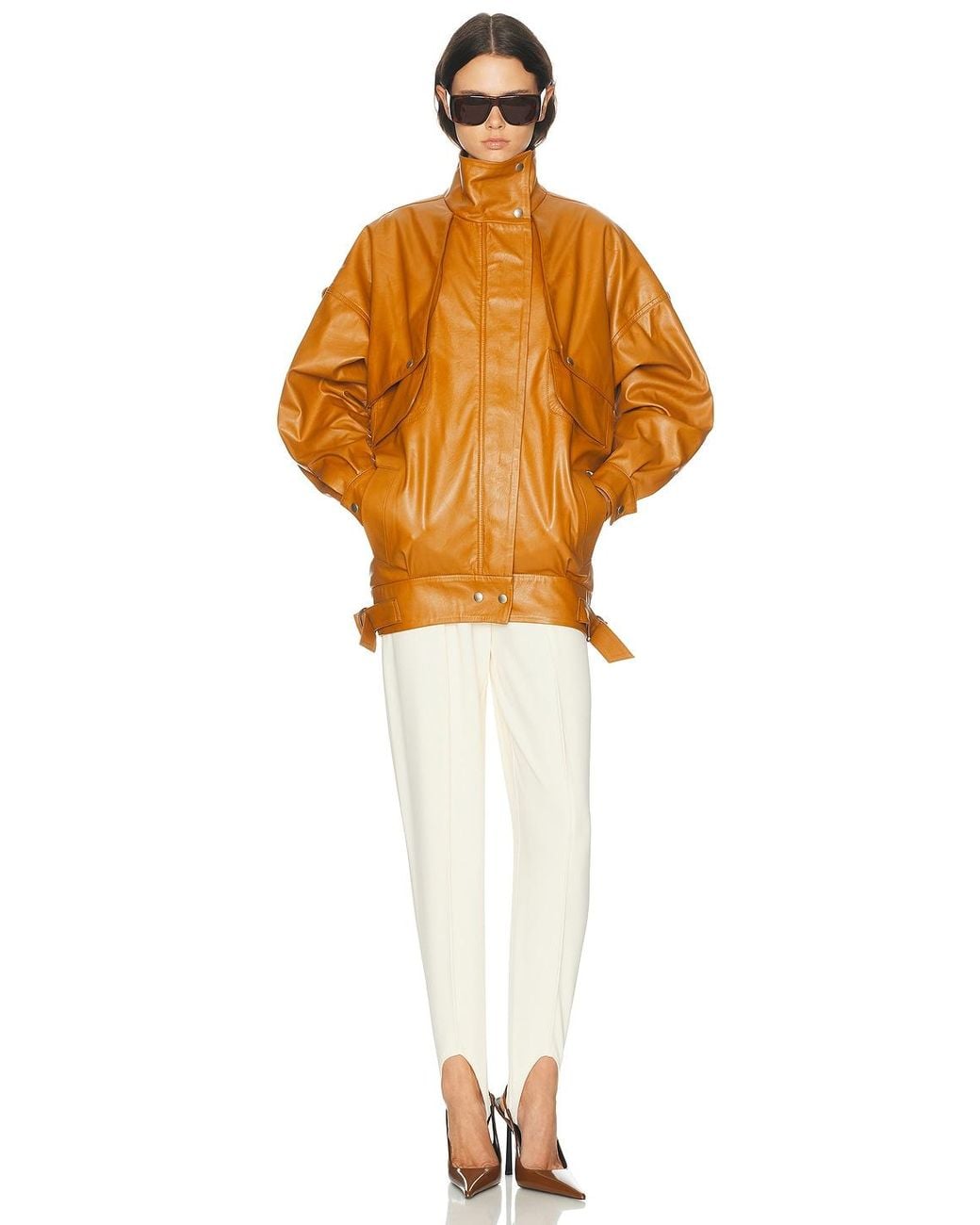 Stella McCartney Funnel Neck Alter Mat Jacket in Orange | Lyst