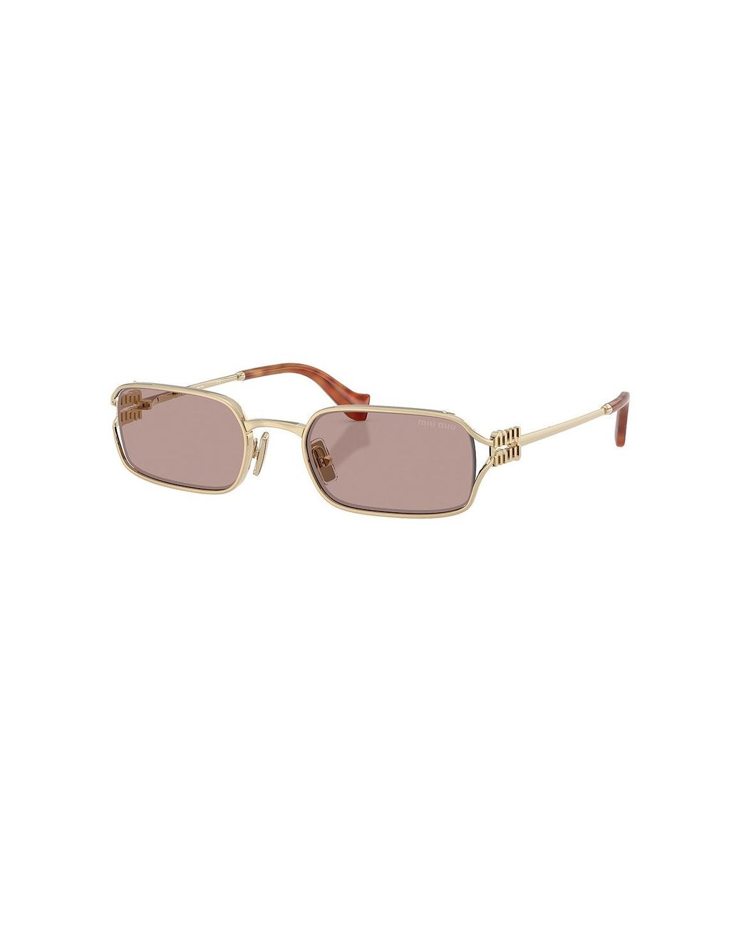 Miu Miu Pink Rectangular Sunglasses