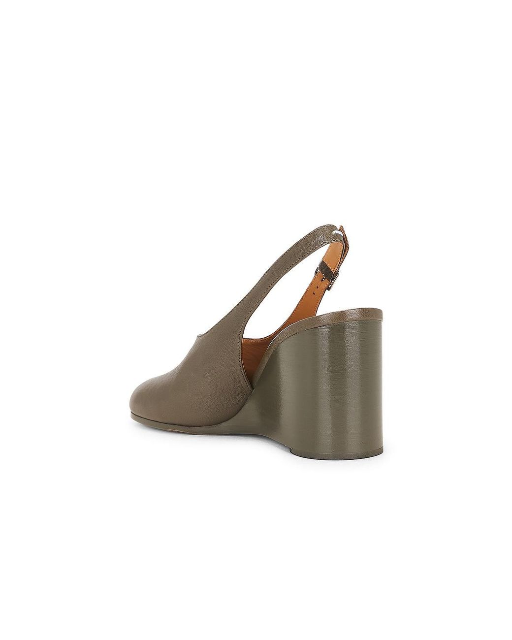Maison Margiela Brown Tabi Slingback Wedge Pump