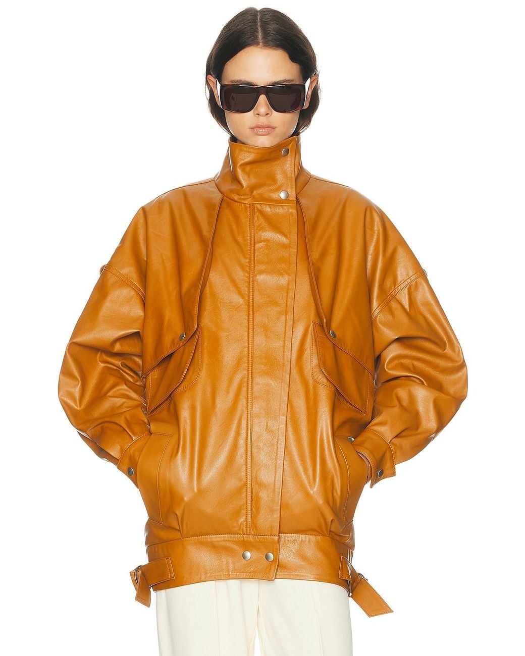 Stella McCartney Funnel Neck Alter Mat Jacket in Orange | Lyst