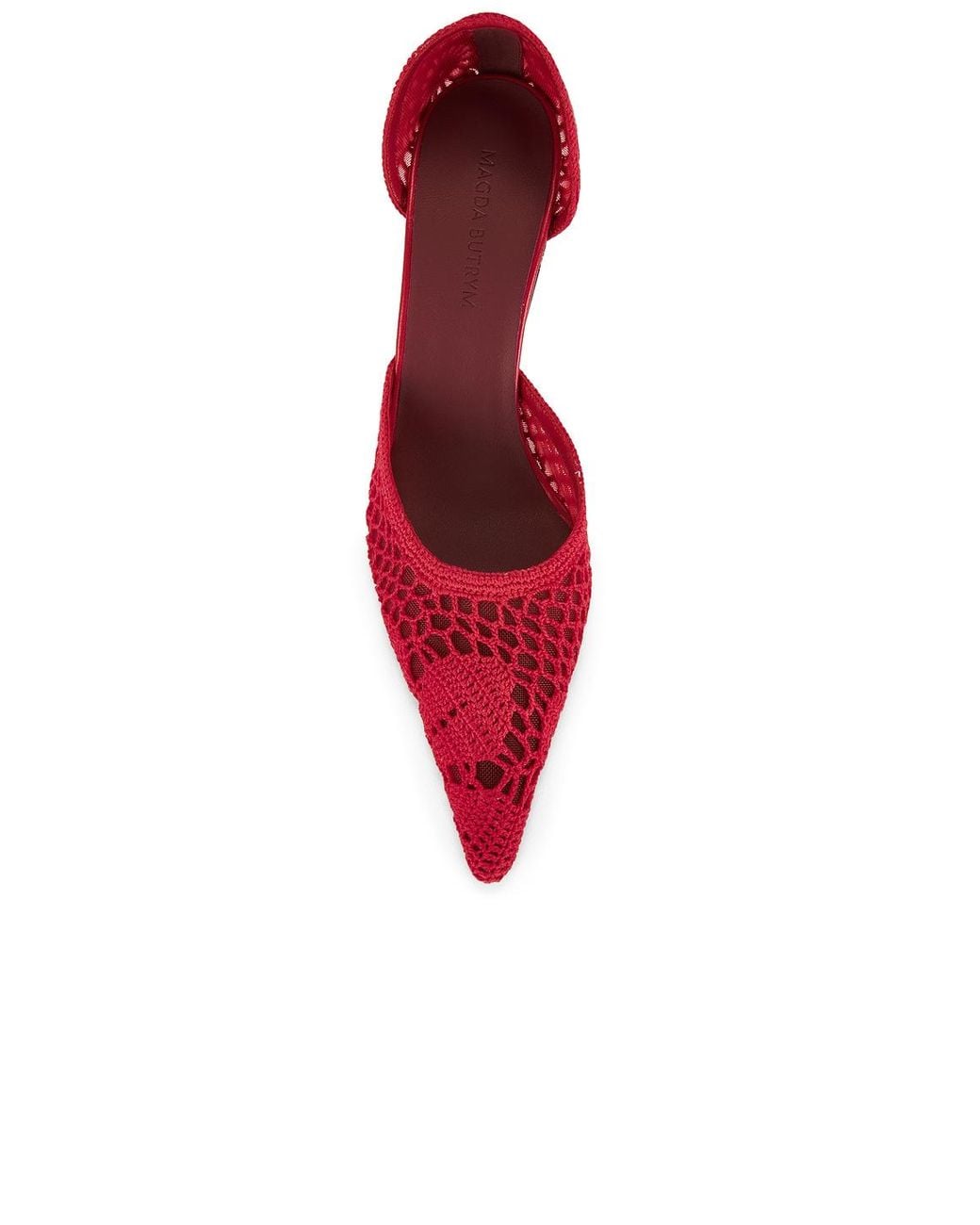 Magda Butrym Red Crochet Pump