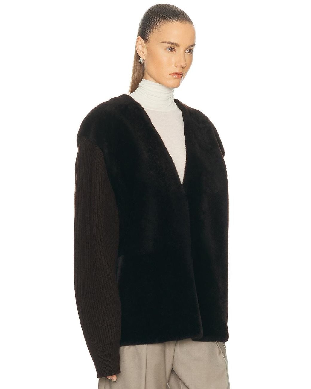 Jil Sander Black V Neck Pullover Sweater