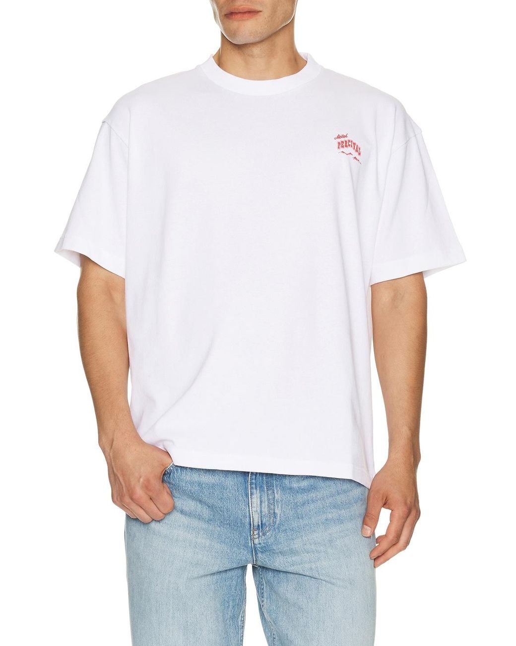 Percival White Dexter Oversized Tee for men