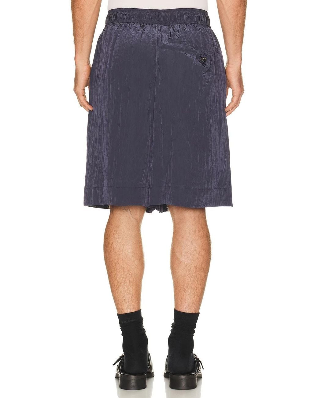 Feng Chen Wang Blue Nylon Cargo Shorts for men