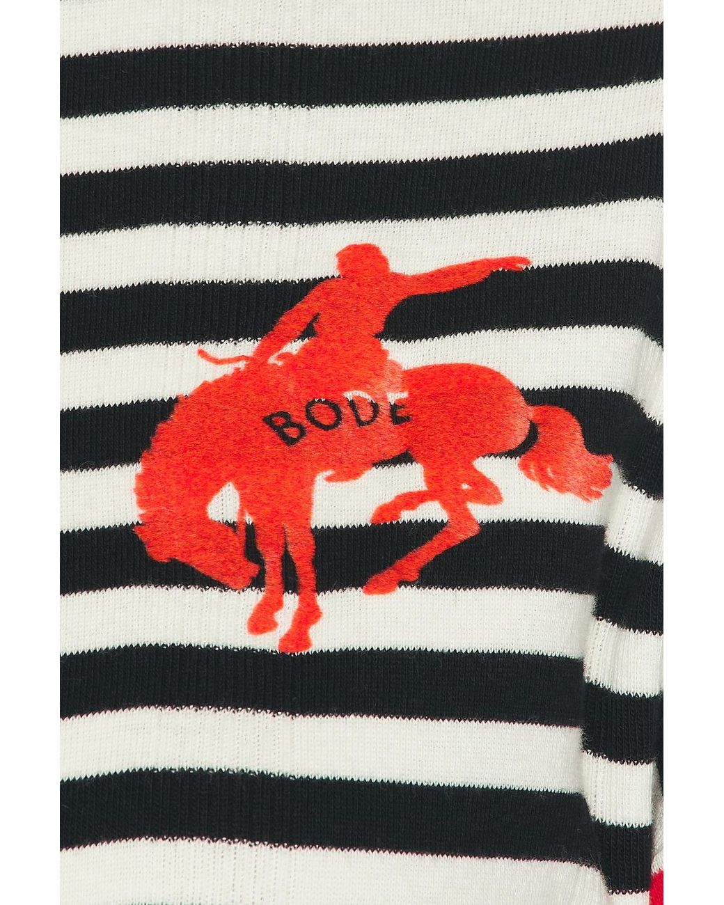 Bode Blue Rib Stripe Training Shirt
