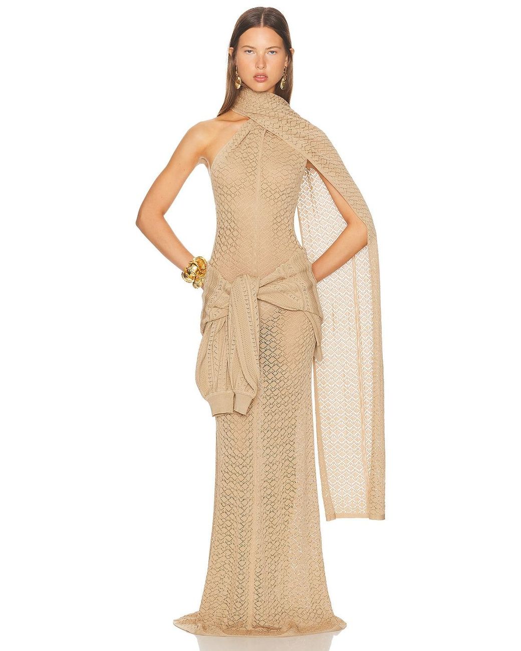 Helsa Natural Robbyn Wrap Gown
