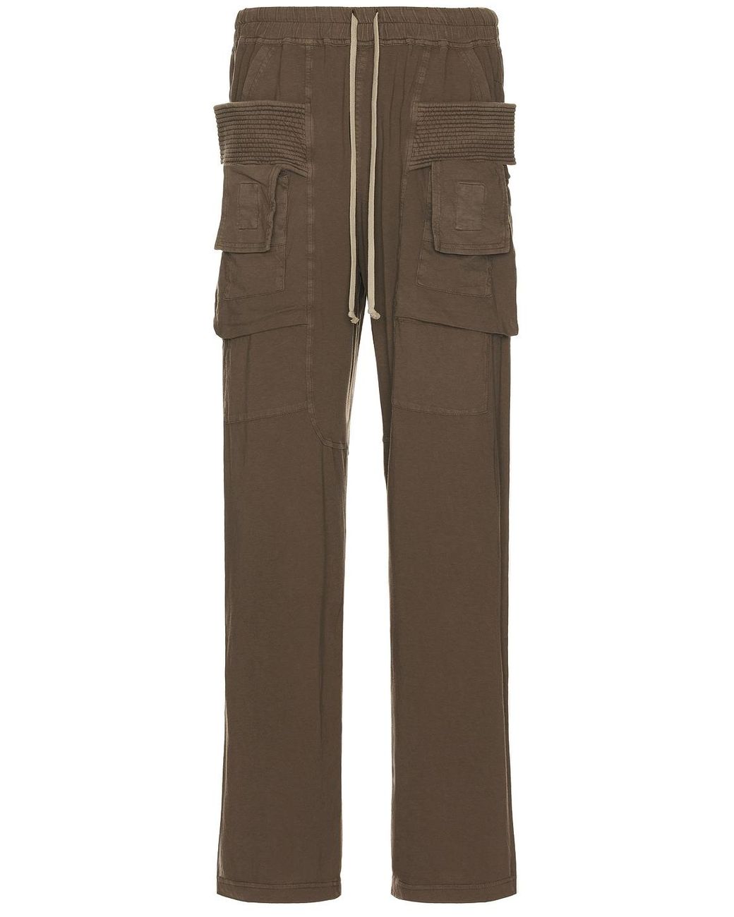 Rick Owens Brown Creatch Cargo Drawstring Pants for men