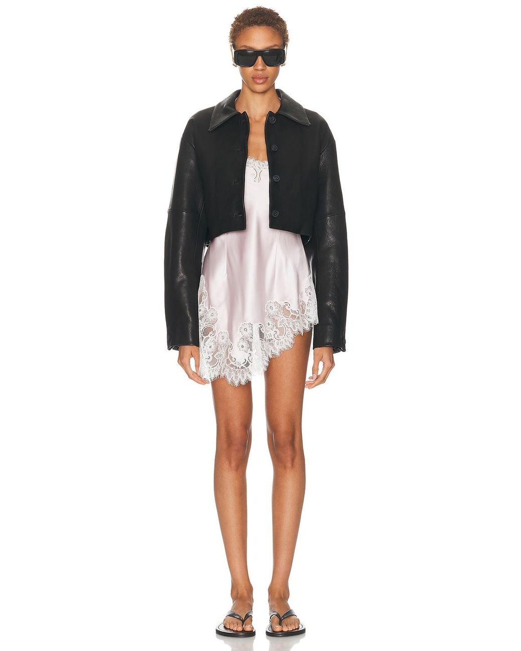 SRG Black Alina Leather Jacket