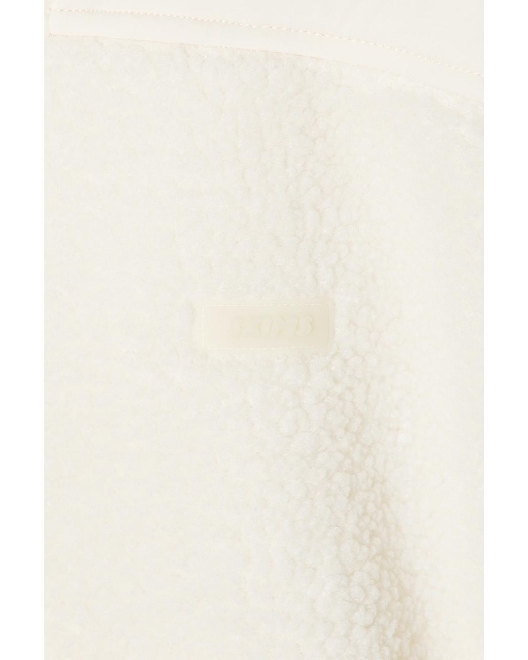 Skims White Ski Teddy Boxy Zip Up Jacket