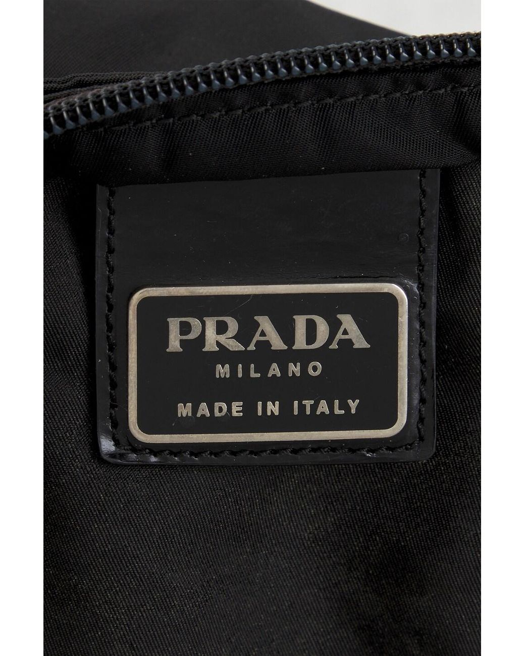 Prada Black Tessuto Mini Flat Messenger Bag