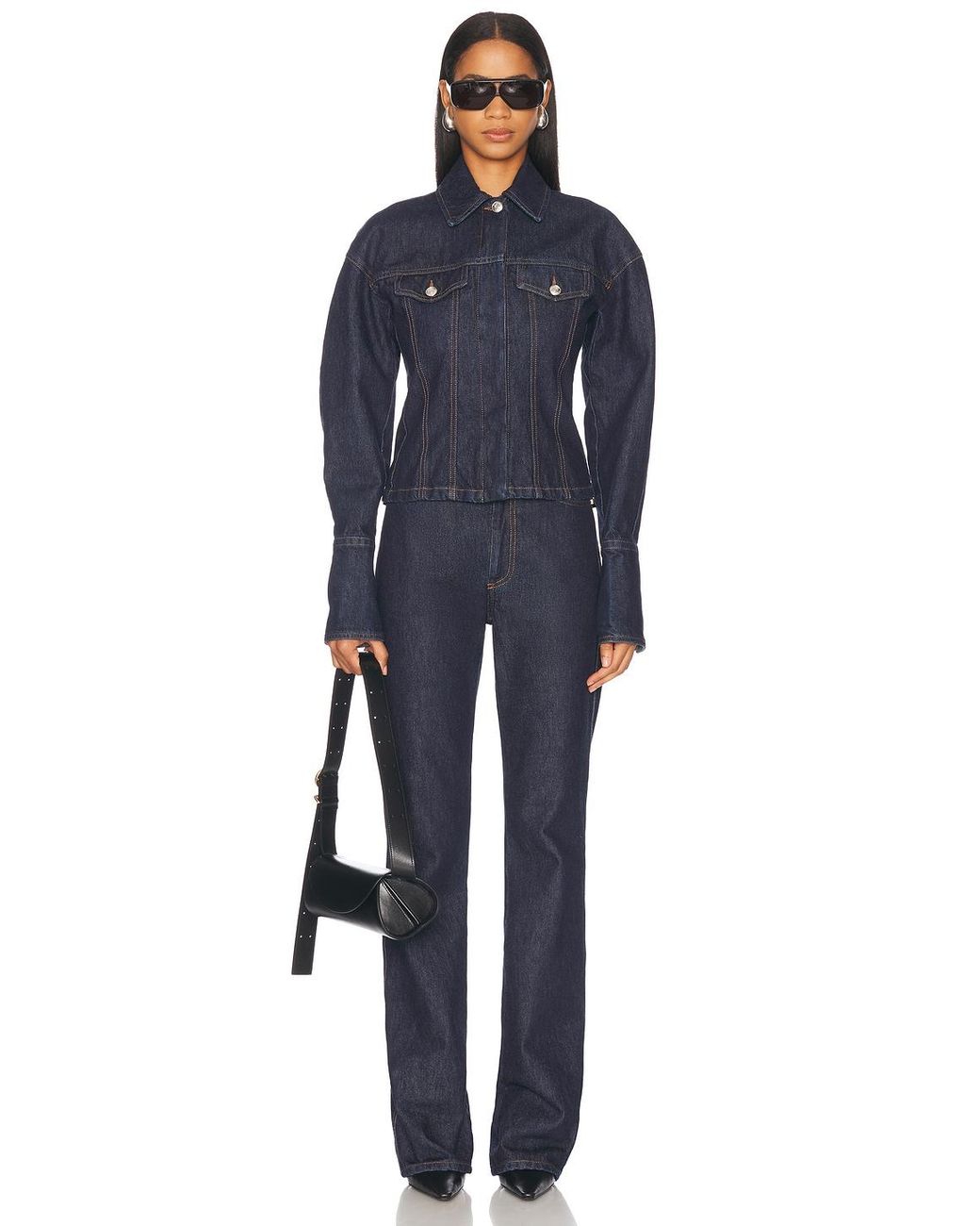 Sportmax Blue Aligi Split Hem Leg Jeans