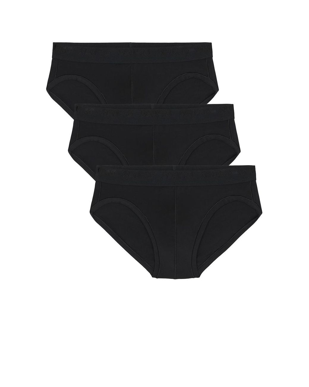 Skims Black Stretch Brief 3-Pack for men