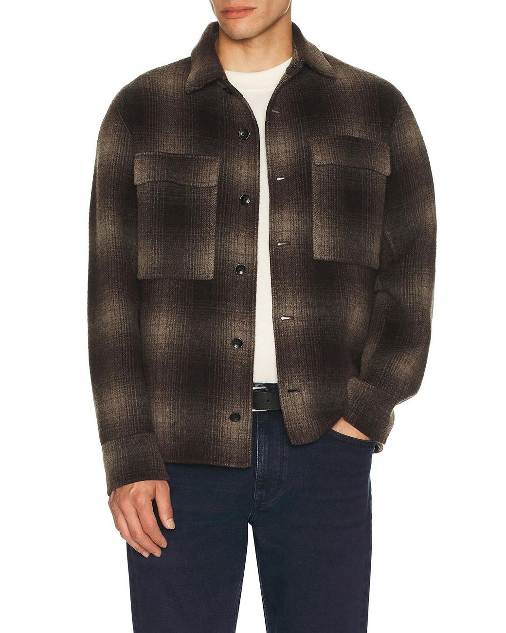 Rag & Bone Black Austin Wool Shirt Jacket for men