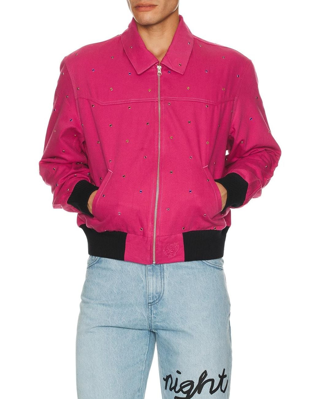 Sky High Farm Pink Studded Work Jacket Woven for men
