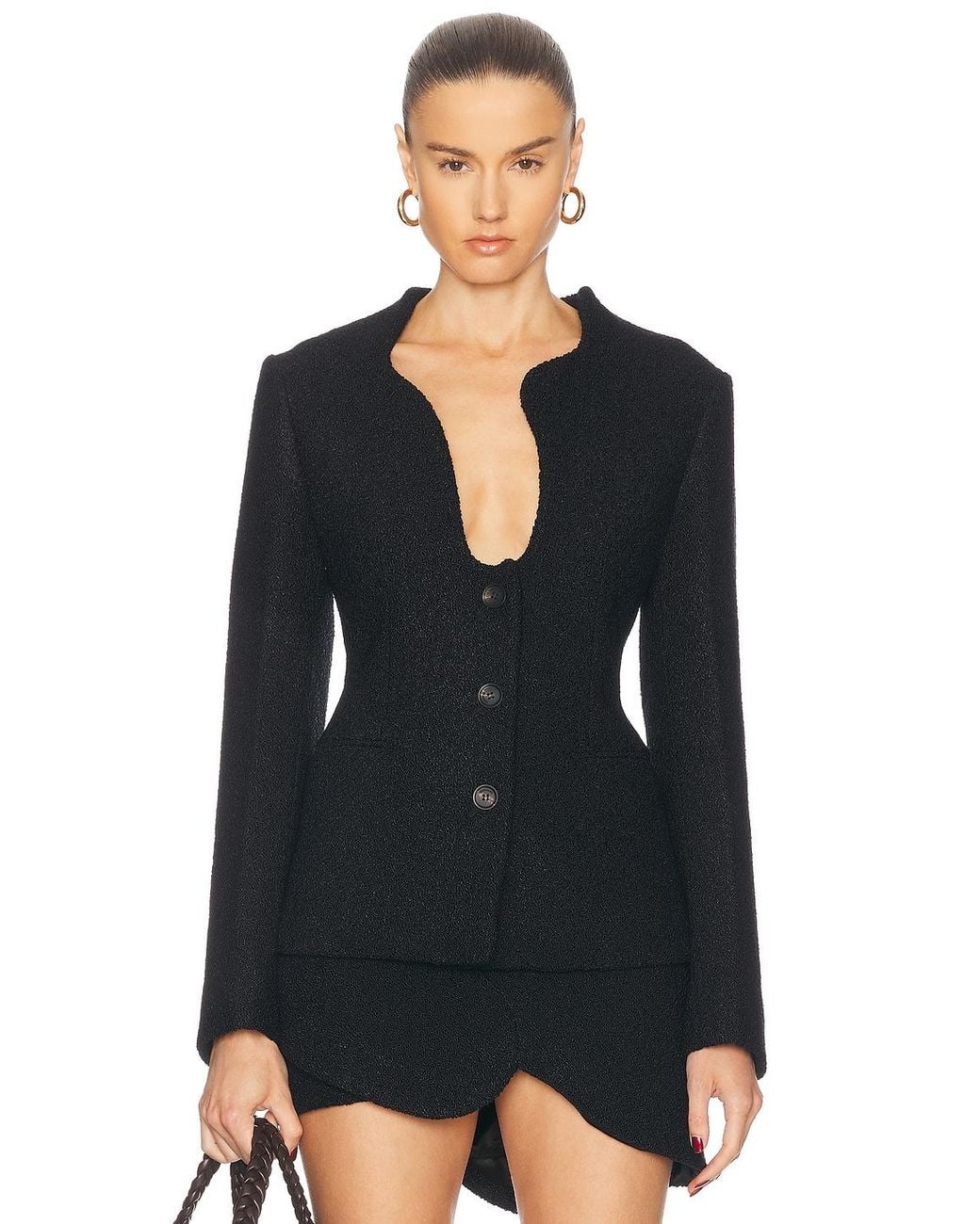 Ferragamo Black Single Breasted Blazer