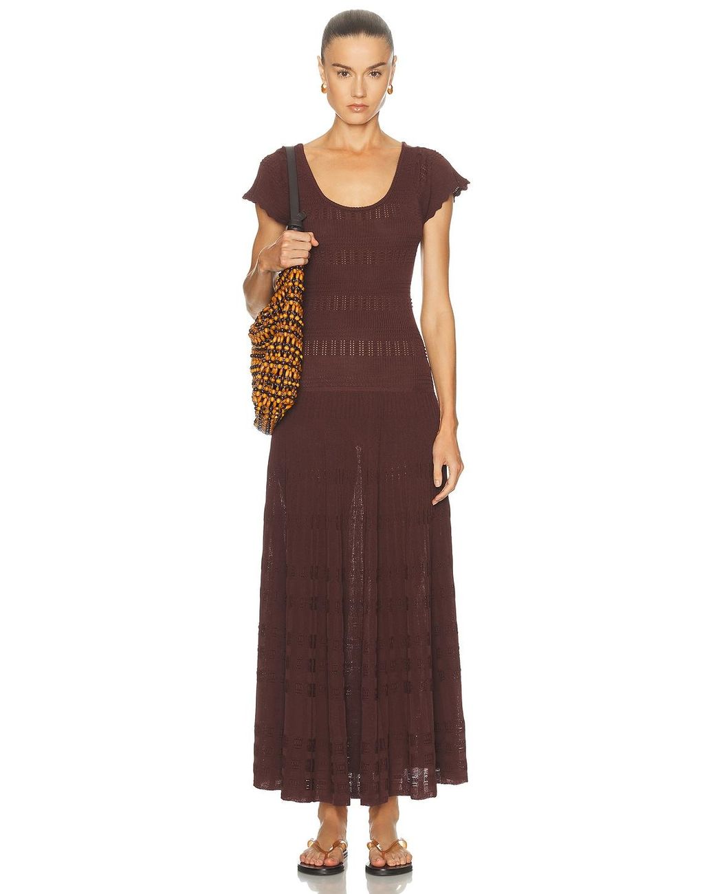 Solid & Striped Brown The Belle Dress