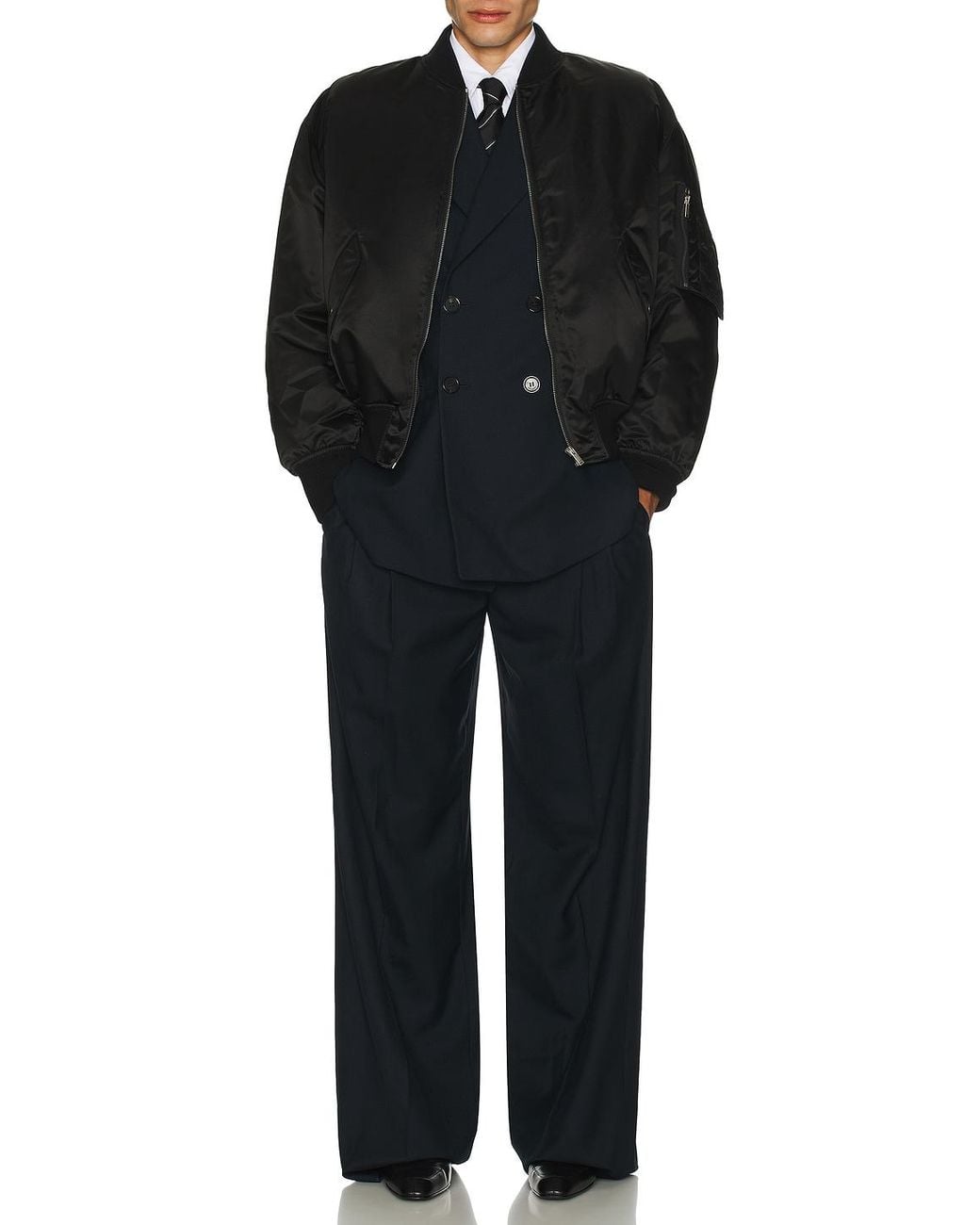 Saint Laurent Black Bomber for men