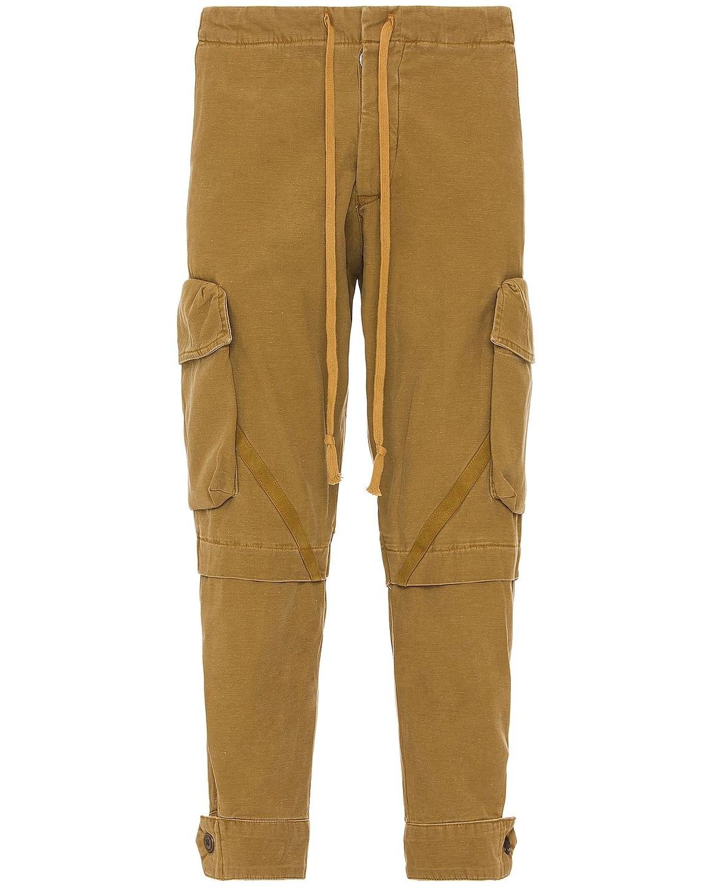 Greg Lauren Men's Twill GL Cargo - Natural - Casual Pants