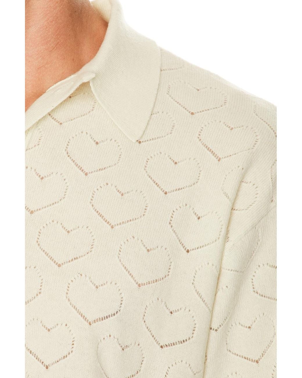 vowels Natural Eyelet Polo for men