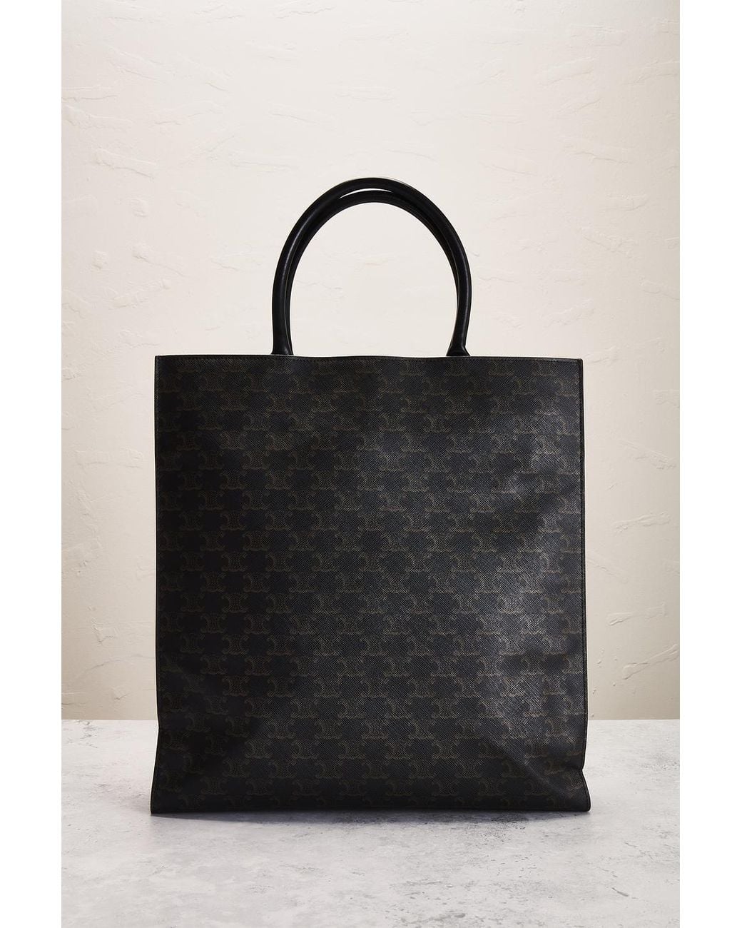 Céline Black Triomphe Vertical Cabas Tote Bag