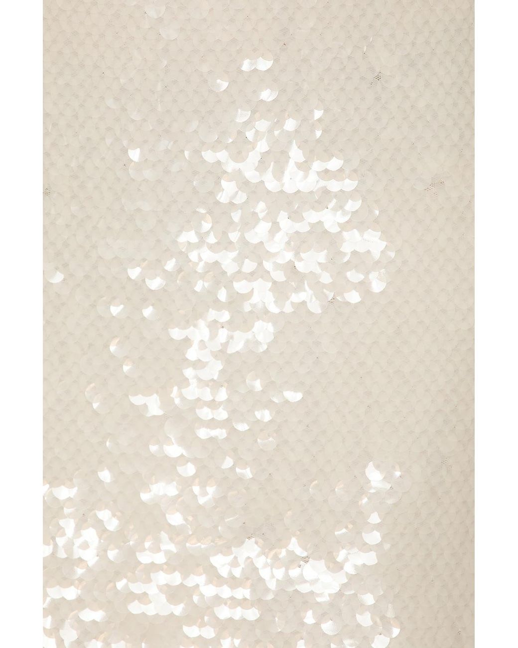 SEV White Sequin Strapless Midi Dress