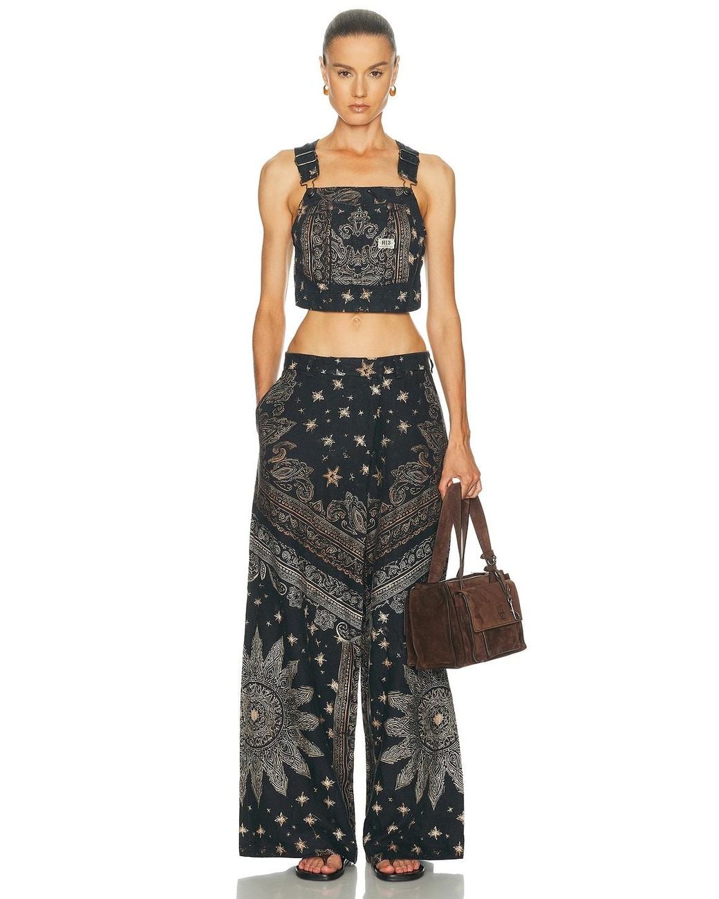 R13 Black Oversized Crossover Pant