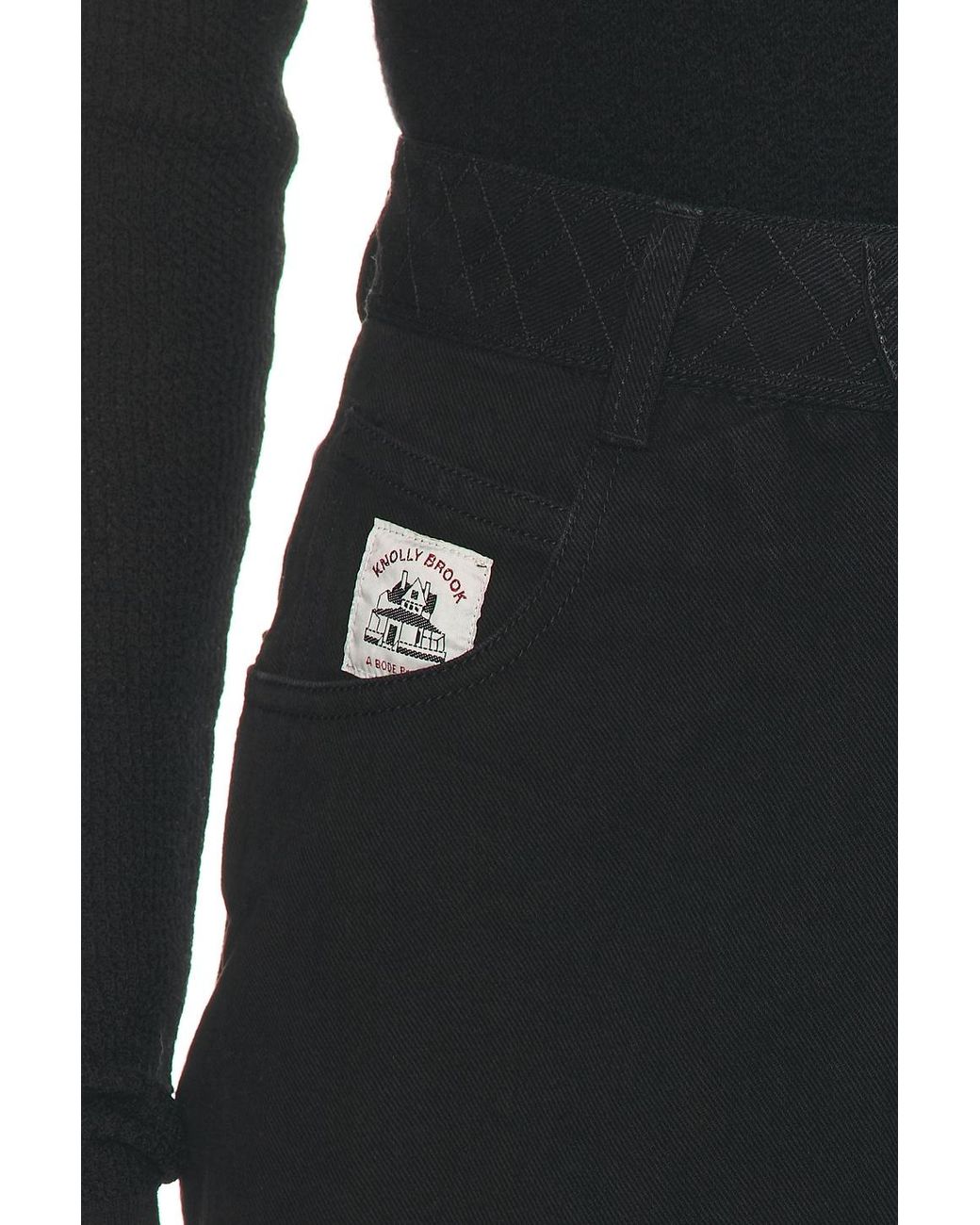 Bode Black Knolly Brook Skirt