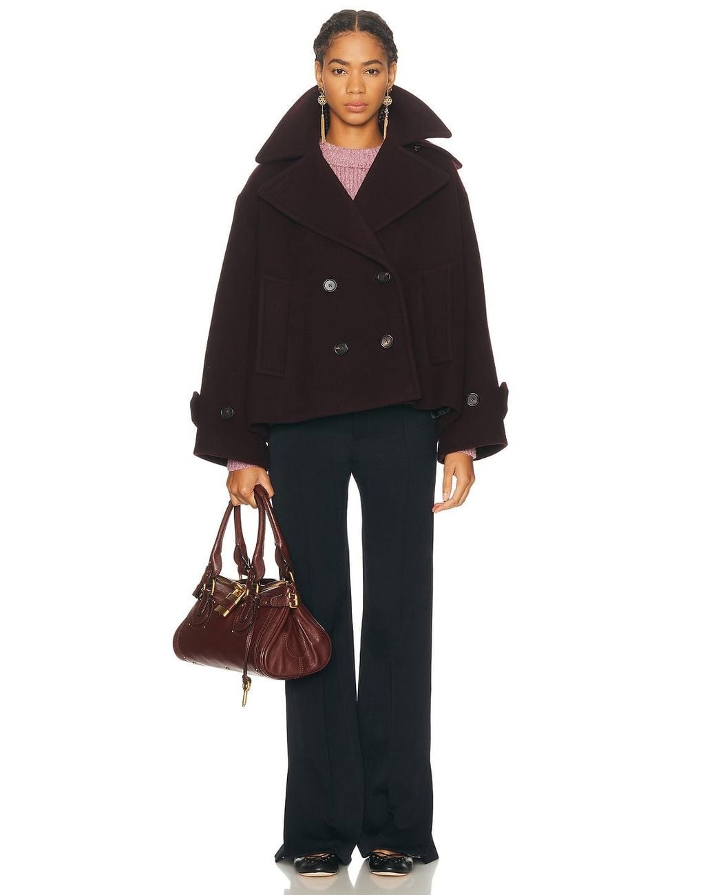 Chloé Red Mock Neck Sweater