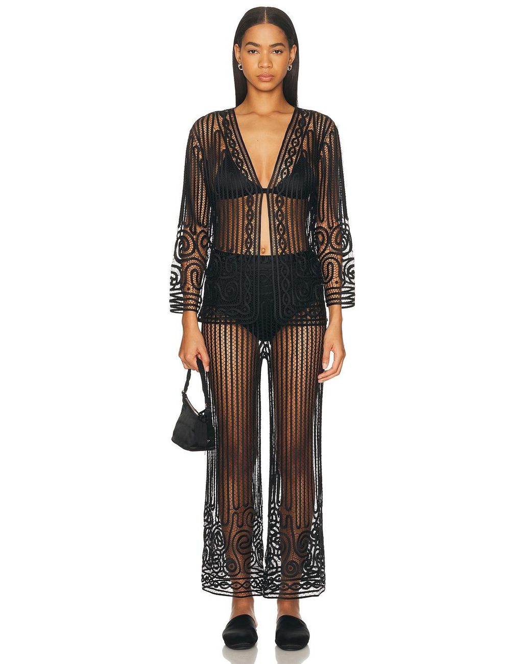 Bode Black Threadwork Top